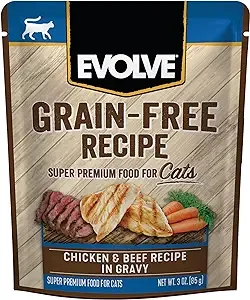 Evolve Grain Free Chicken & Beef Recipe in Gravy Wet Cat Food | 3 oz - 24 pk $18.34