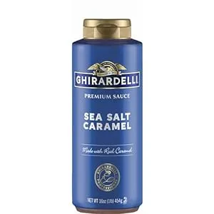 Ghirardelli Chocolate Company Sea Salt Caramel Sauce Squeeze Bottle, 16 oz (Pack of 1)
