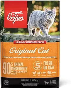[S&S] $37.49*: 12-lbs Orijen Grain Free All Life Stages Dry Cat Food (Various Flavors) at Amazon