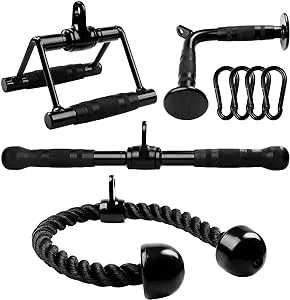 YMMV: Yes4All Cable Machine Attachments: Tricep Straight Bar, V Bar, LAT Pulldown Pack $19.82 & More + Free Shipping w/ Prime or on $35+