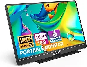 KYY K3-2 15.6" 1080p USB-C IPS Portable Monitor with Smart Cover