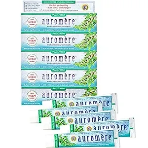 Auromere Ayurvedic Herbal Toothpaste - 5 Pack
