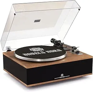 ANGELS HORN - Vinyl Record Player, Bluetooth, Built in Speakers, High Fidelity, AT-3600L, Belt Drive, 2-Speed