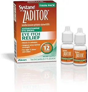 Zaditor Antihistamine Eye Drops, Twin Pack, 5-mL Each