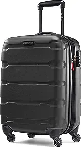 Samsonite Omni PC Hardside Expandable Luggage with Spinner Wheels, Black, Carry-On 20-Inch