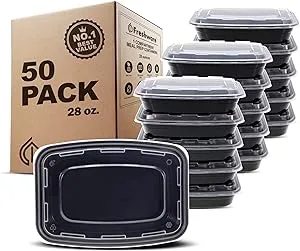 50-Pack 28-Oz Freshware Meal Prep Containers 1 Compartment w/ Lids $17.70 + Free Shipping w/ Prime or on $35+