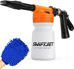 SwiftJet Car Wash Foam Gun and Microfiber Wash Mitt