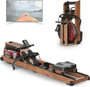 JOROTO - Rowing Machines, Foldable Rower Machine, Bluetooth Monitor, Tablet Holder, Water Rowing Machine