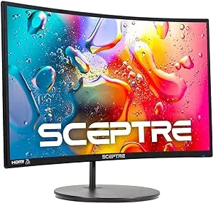 Sceptre Curved 24-inch Gaming Monitor 1080p R1500 98% sRGB HDMI x2 VGA Build-in Speakers, VESA Wall Mount Machine Black (C248W-1920RN Series) $88.97