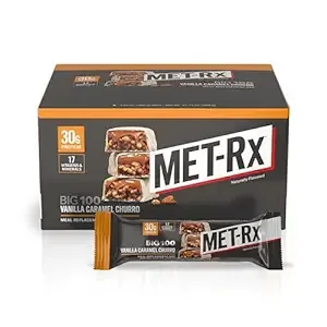 9-Count 3.52-Oz MET-Rx Big 100 Colossal Meal Replacement Protein Bars: Vanilla Caramel Churro $14.37, Super Cookie Crunch $15.53, & More w/S&S + Free Shipping w/ Prime or on $35+