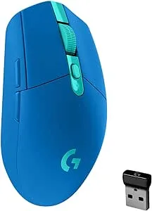 Logitech G305 LIGHTSPEED Wireless Gaming Optical Mouse, Hero 12K Sensor, 12,000 DPI, Lightweight, 6 Programmable Buttons, 250h Battery Life, On-Board Memory, PC/Mac - Blue