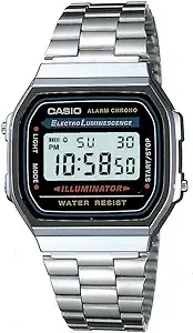 Casio Mens Vintage A168WA-1 Electro Luminescence Watch