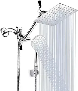 8 inch High Pressure Rainfall Shower Head/Handheld Shower Combo