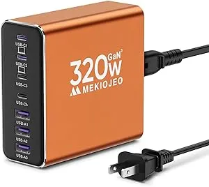 MEKIOJEO 65W 7-Port USB-C GaN 3 Aluminum Alloy Wall Charger (Various Colors) $24.99 + Free Shipping w/ Prime or on $35+