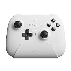 8BitDo Ultimate Bluetooth Controller with Charging Dock, Wireless Pro Controller with Hall Effect Sensing Joystick, Compatible with Switch, Windows and Steam Deck (White) $49.99