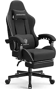 Dowinx - Gaming Chair, Fabric, Pocket Spring Cushion, 290LBS, Black