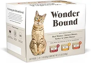 [S&S] $12.32*: 24-Pack 3-Oz Wonder Bound Wet Cat Food (Various Flavors) at Amazon