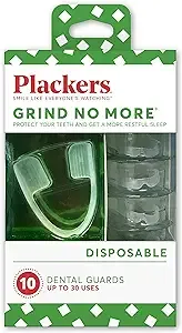 Plackers Grind No More Dental Night Guard for Teeth Grinding, 10 Count