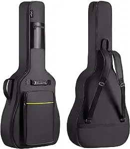 cahaya 41 inch Acoustic Guitar Bag 0.35 inch Thick Padding Water Resistent Dual Adjustable Shoulder Strap Guitar Case Gig Bag Wi