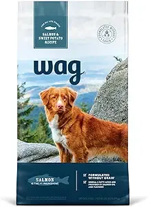 Amazon Brand - Wag Dry Dog Food Salmon & Sweet Potato, Grain Free 24 lb Bag