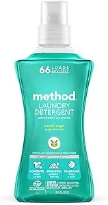 Method Liquid Laundry Detergent; Beach Sage Scent, Plant-Based Stain Remover; ; 66 Loads per 53.5 oz Bottle; (Pack of 1)
