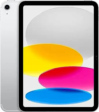 2022 Apple 10.9-inch iPad (Wi-Fi + Cellular, 256GB) - Silver (10th Generation)