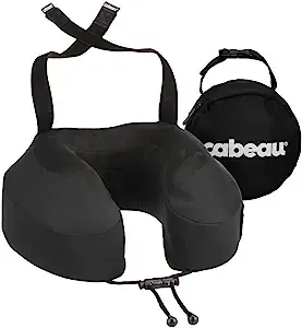 Cabeau - Airplane Travel Pillow, Evolution S3, Supportive Memory Foam, Jet Black