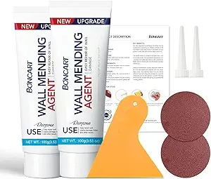 Drywall - Repair Kit, 2 Pack, Wall Mending Agent, Wall Spackle with Scraper, Quick and Easy Solution