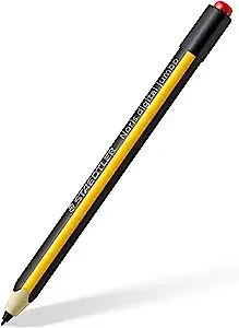 STAEDTLER Noris jumbo 180J 22. EMR Stylus with soft eraser. For writing, drawing and erasing on EMR displays, yellow-black (check compatibility)