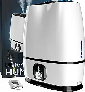 Everlasting Comfort Cool Mist Humidifiers for Bedroom 6L - Humidifier Large Room No-Filter, Quiet Air Humidifier for Plants, Ba.
