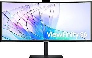 Price history for SAMSUNG 34 ViewFinity S65VC Series Ultrawide QHD Curved Monitor, Built-in FHD Camera, HDR10, 100Hz, 350 nit, USB- C, Adjustable Stand, Intelligent Eye Care, LS34C650VANXGO, Black