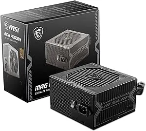 MSI MAG A550BN Gaming Power Supply - 80 Plus Bronze Certified 550W - Compact Size - ATX PSU