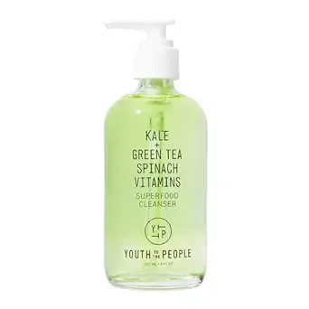 Youth To The People Superfood Facial Cleanser - Kale + Green Tea Daily Face Wash, Gentle Makeup Remover, With Antioxidants for Glowing Skin & Less Visible Pores, Award-winning, Refillable Packaging