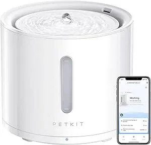 Petkit EVERSWEET Solo 2 Wireless Pump Pet Water Fountain,App Control,Ultra Quiet Pet Water Dispenser for Cats Dogs,Smart/Normal/DND Mode,Water Level Window, Cat Dog Water Dispenser-2L