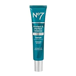 No7 Protect & Perfect Intense Advanced Serum - Anti-Aging Face Serum that Visibly Smoothes & Firms Fine Lines and Wrinkles - Formulated with Hyaluronic Acid and Matrix 3000+ Technology (1 Fl Oz)