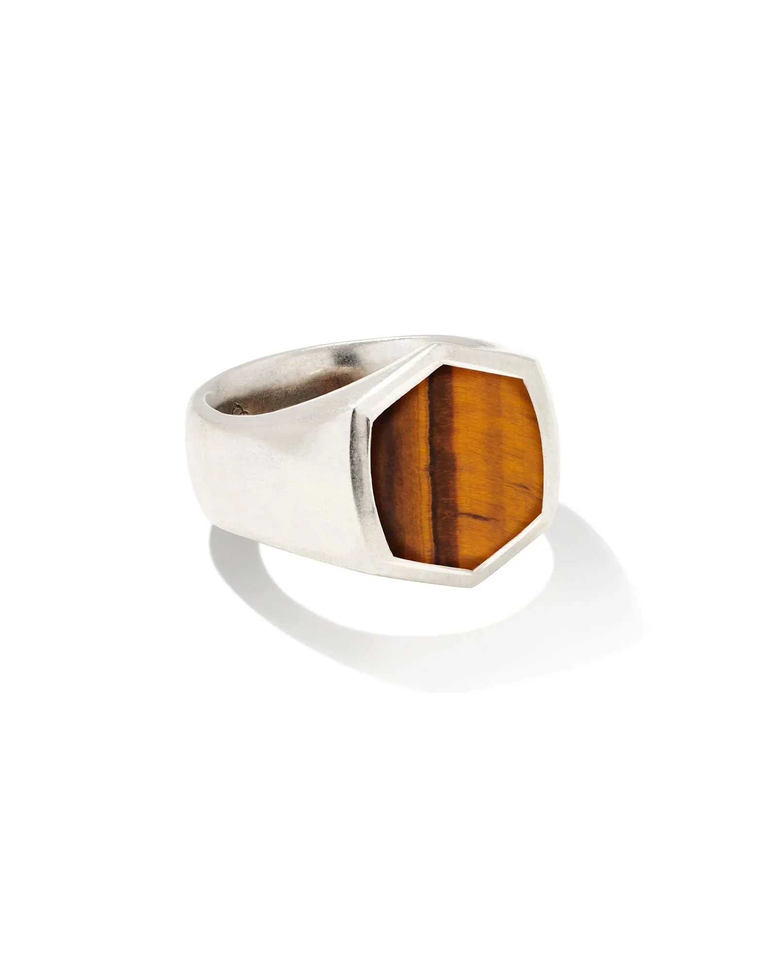 Kendra Scott Hicks Oxidized Sterling Silver Stone Signet Ring