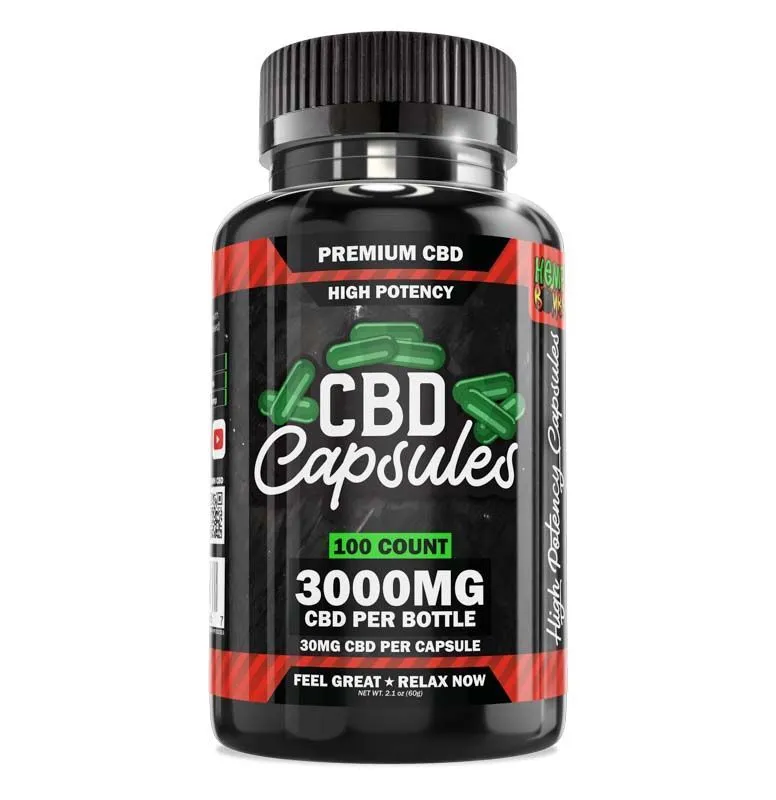 Hemp Bombs 100-Count High Potency CBD Capsules