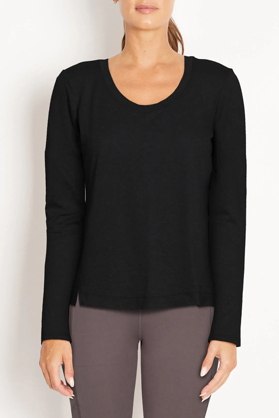 Marika Susan Long Sleeve Top Black / 1x