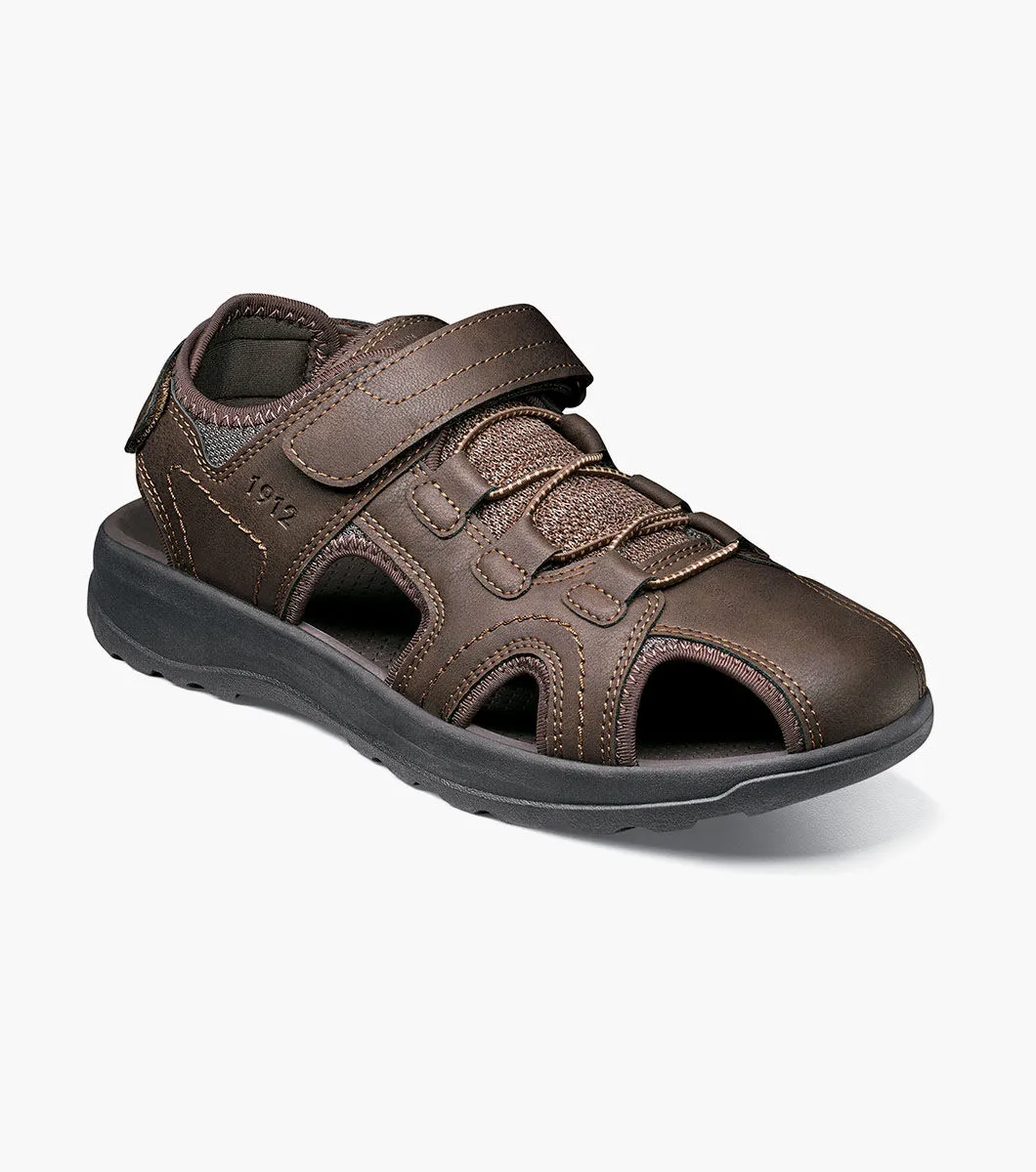 Nunn Bush Shoes Huck Sport Closed Toe Fisherman Sandal Brown Size 11