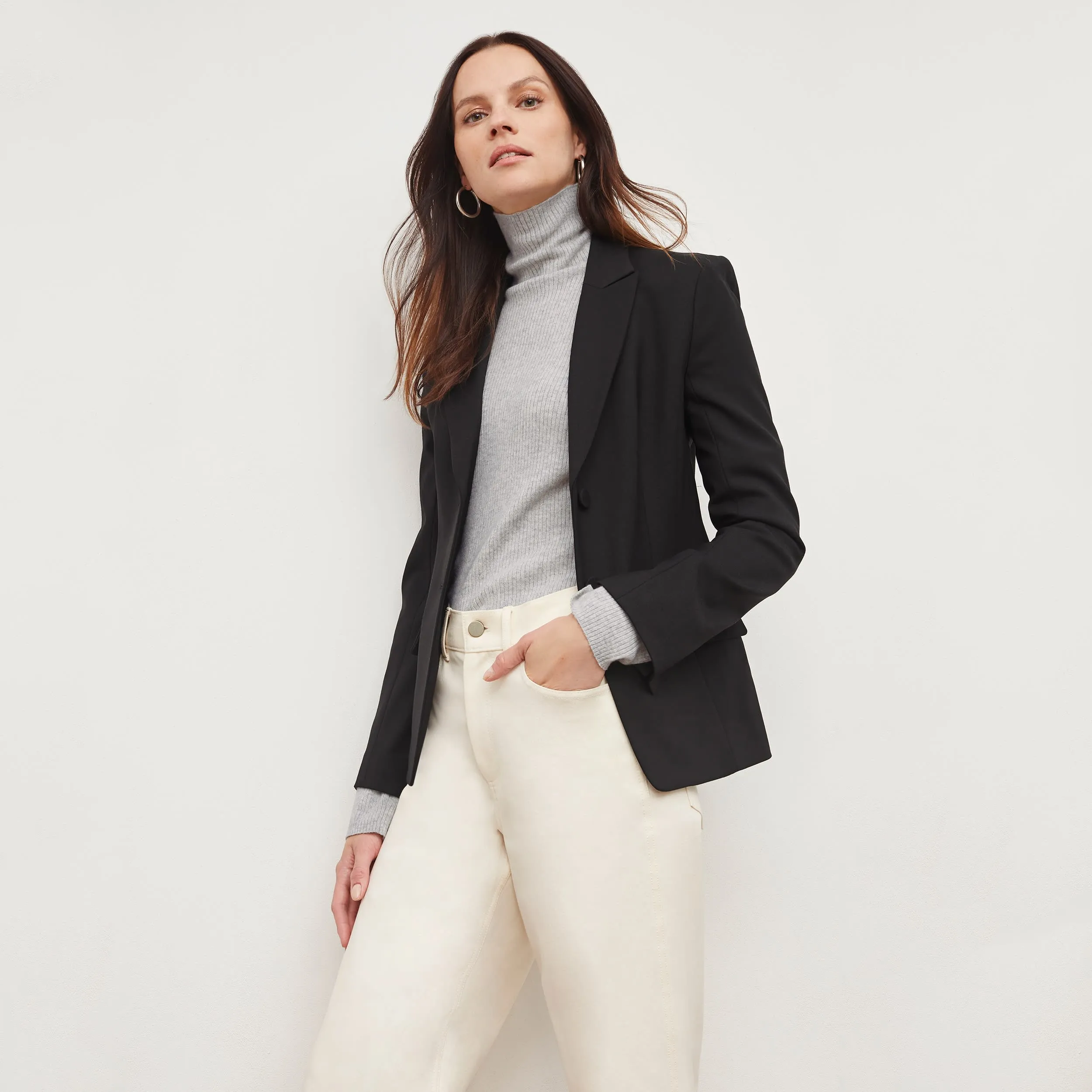 M.M.LaFleur The Bennett Jacket - Wool Twill - Black Wool Twill - 00