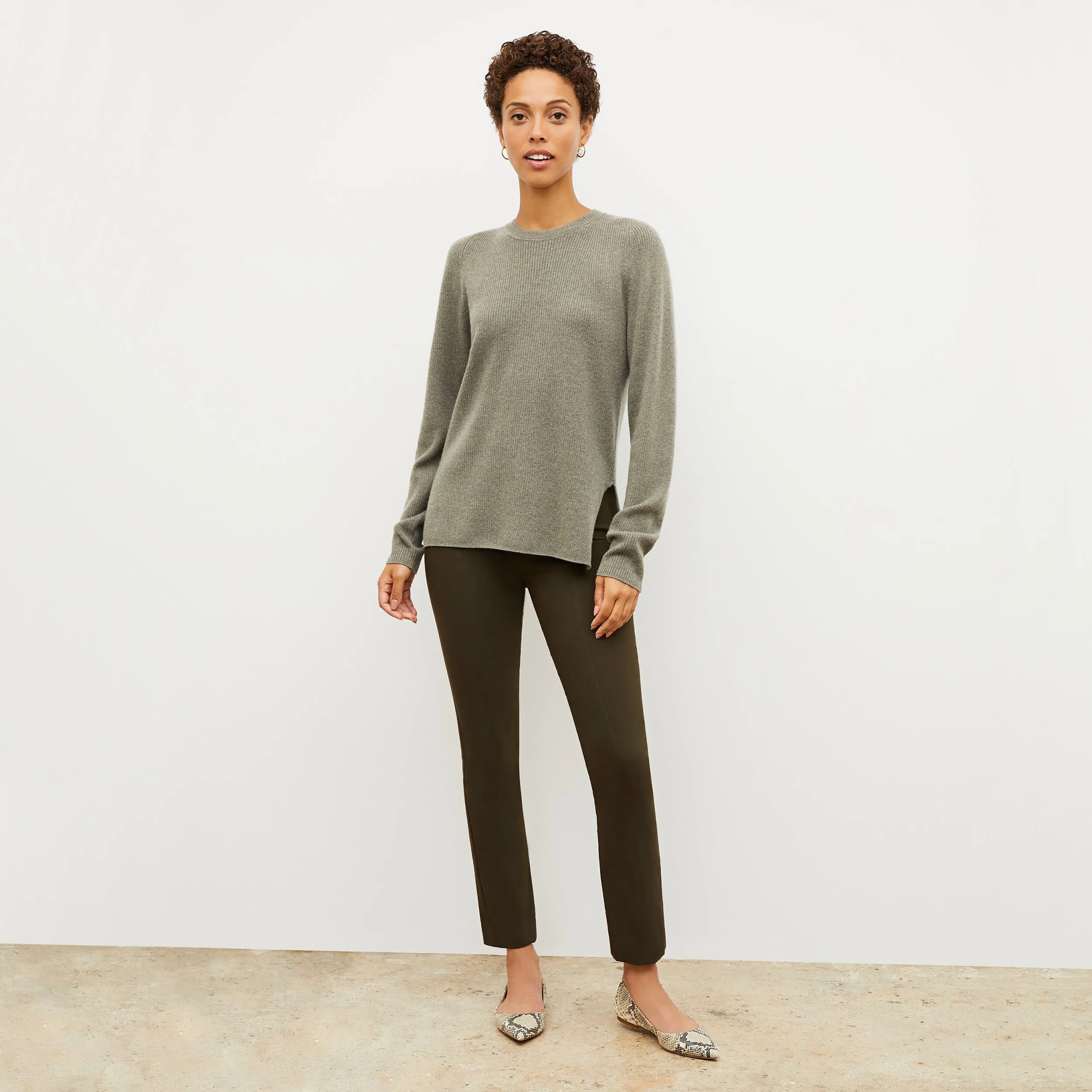 M.M.LaFleur The Ollie Sweater - Cashmere - Dark Moss - XS
