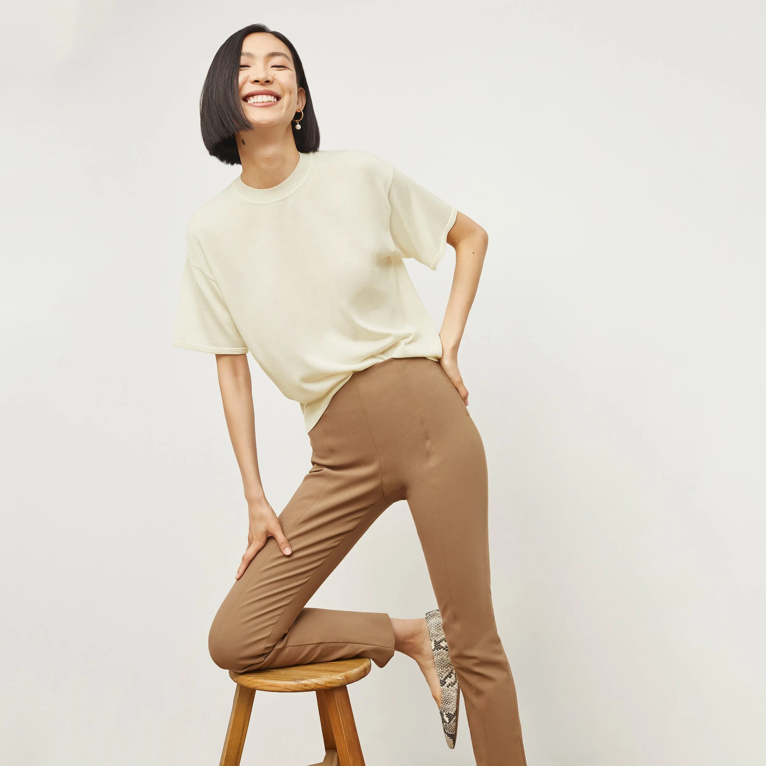 M.M.LaFleur The Foster Pant - Powerstretch - Saddle - 18