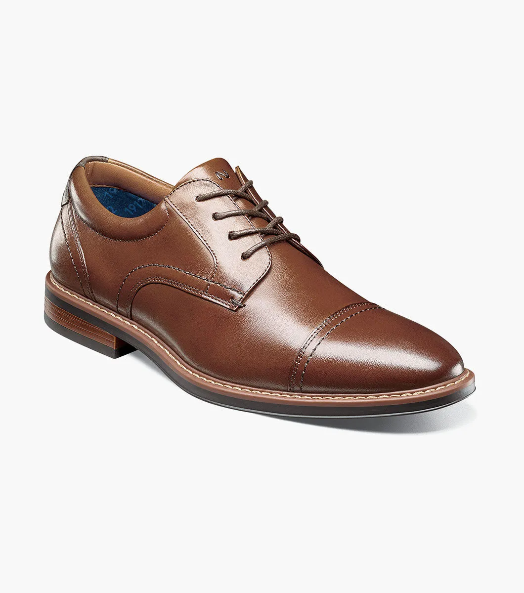 Nunn Bush Shoes Centro Flex Cap Toe Oxford Cognac Size 10