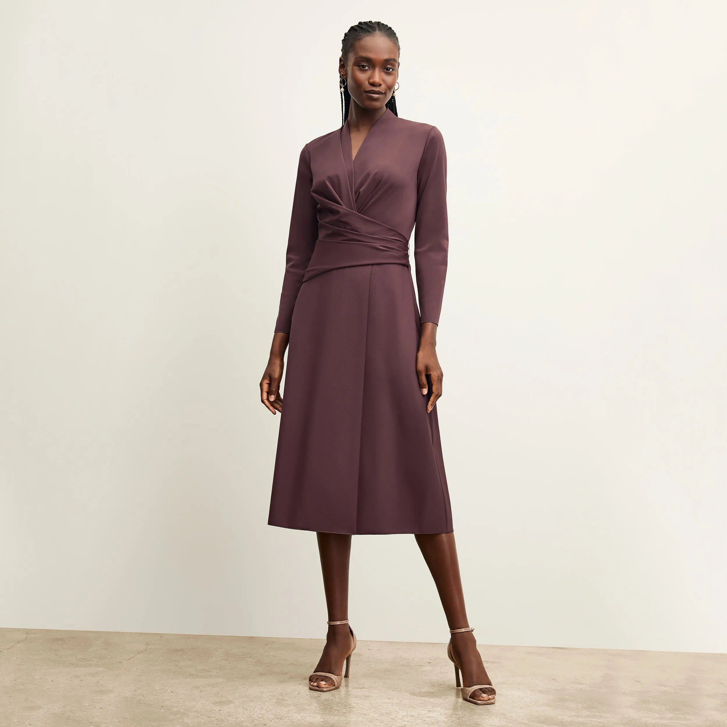 M.M.LaFleur The Carly Dress - Stretch Crepe - Grape - 16
