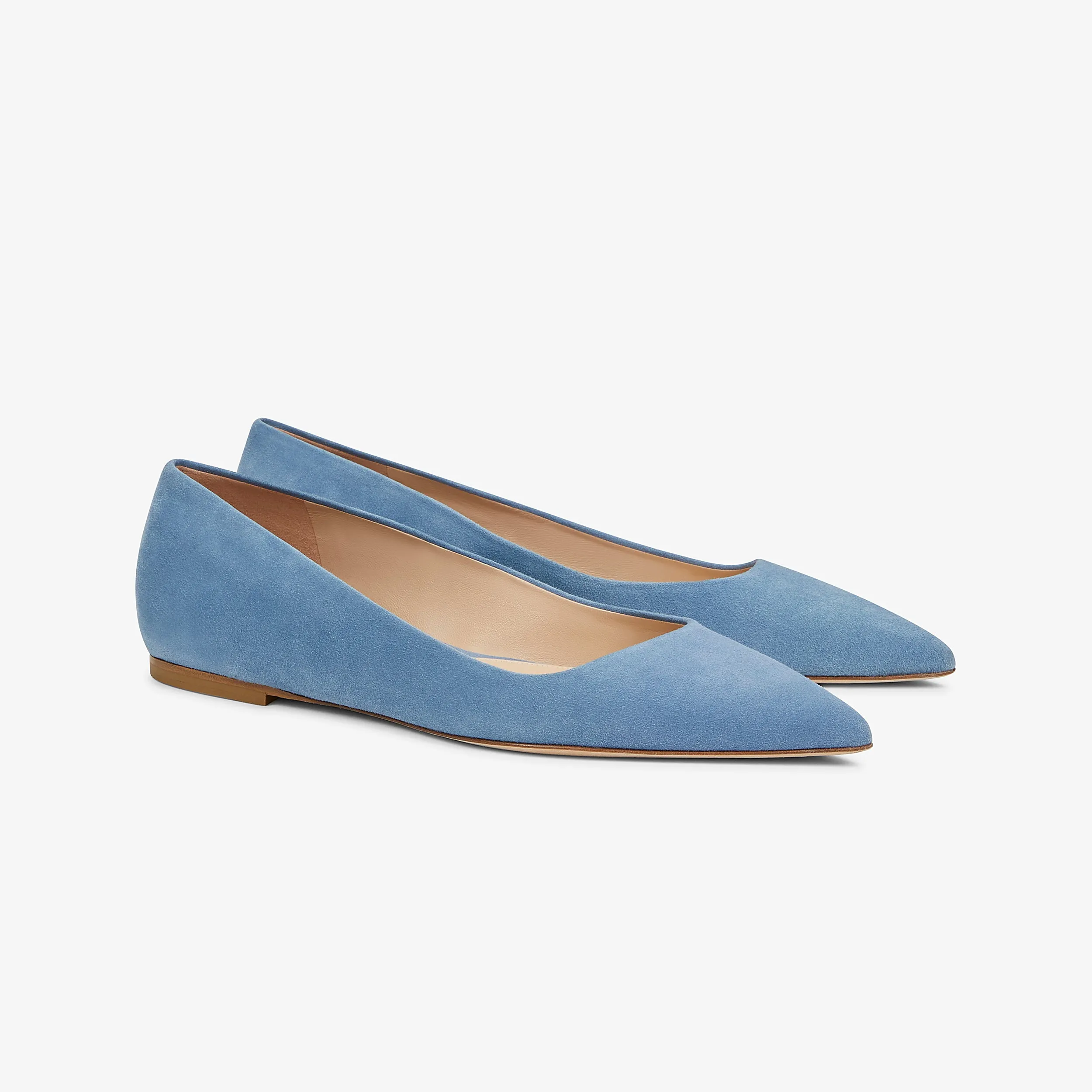M.M.LaFleur The Rowan Flat - Suede - Sky Blue - 35