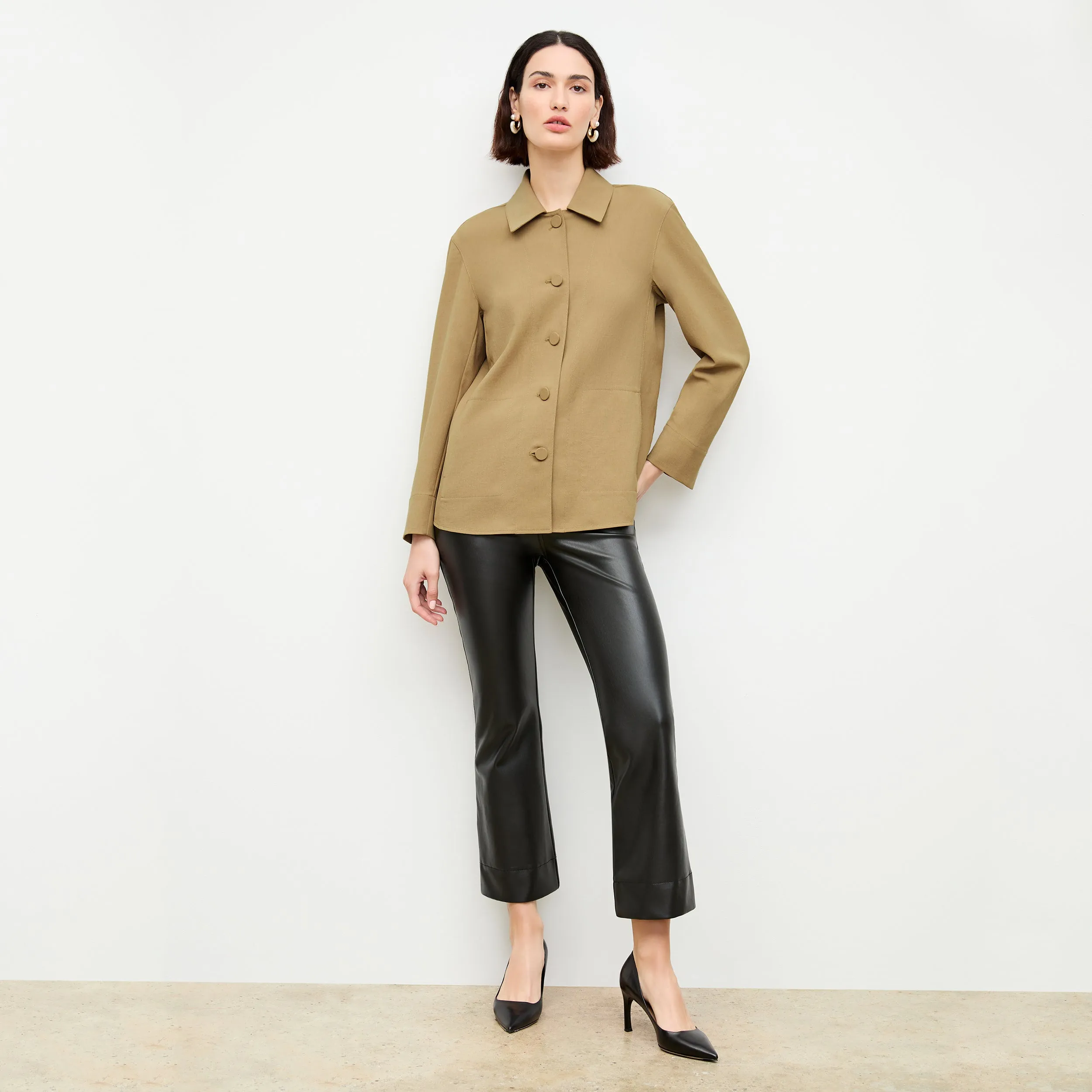 M.M.LaFleur The Archie Pant - Vegan Leather - Black Vegan Leather - 20