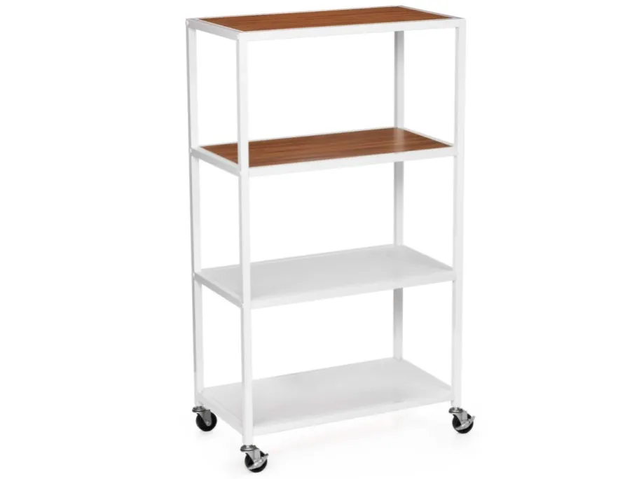 Simply Tidy White Heights 4-Tier Rolling Cart