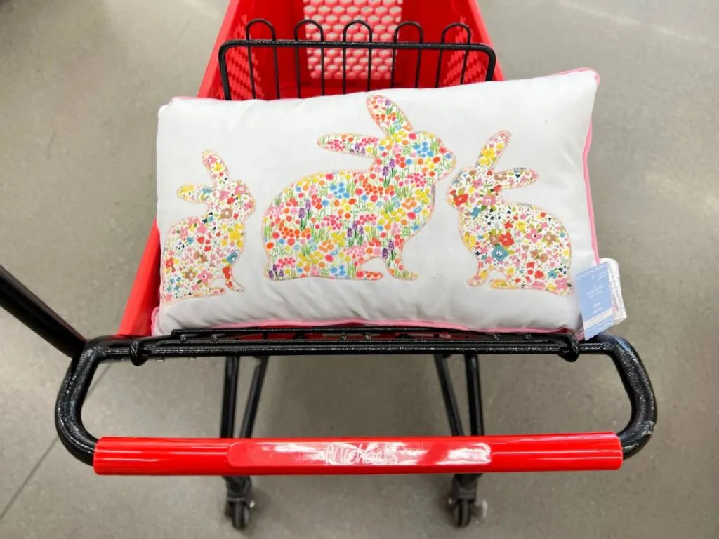 Ashland Bunny Floral Print Accent Pillow