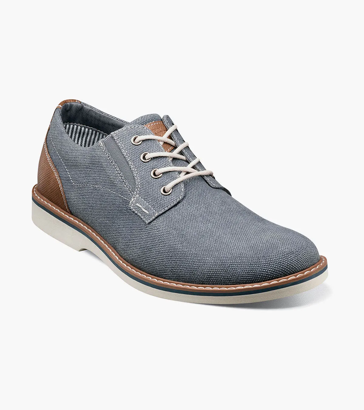 Nunn Bush Shoes Barklay Canvas Plain Toe Oxford Blue Denim Size 9