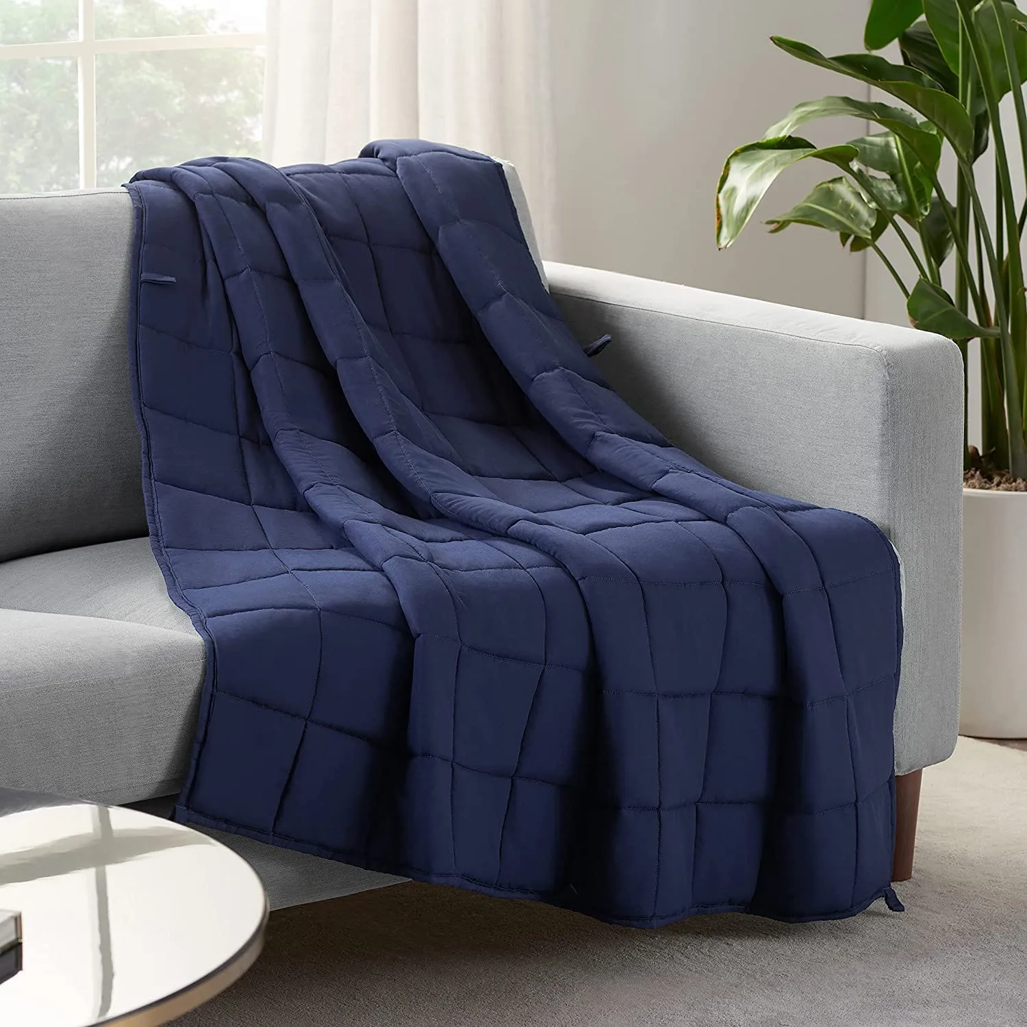 Zen Rest by Serta Weighted Blanket in Peacoat King Size